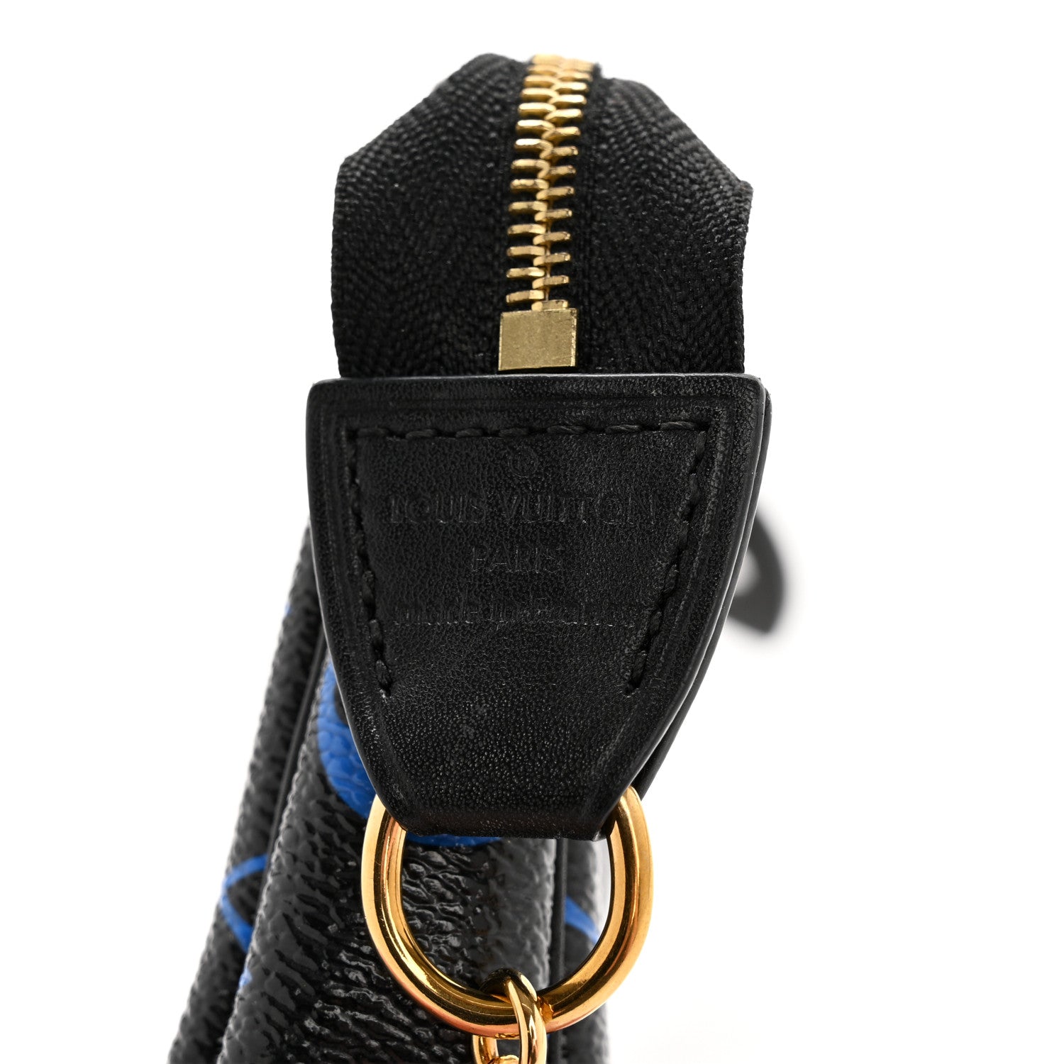Louis Vuitton Colored Monogram Mini Pochette Accessories Blue Black 6 of 9