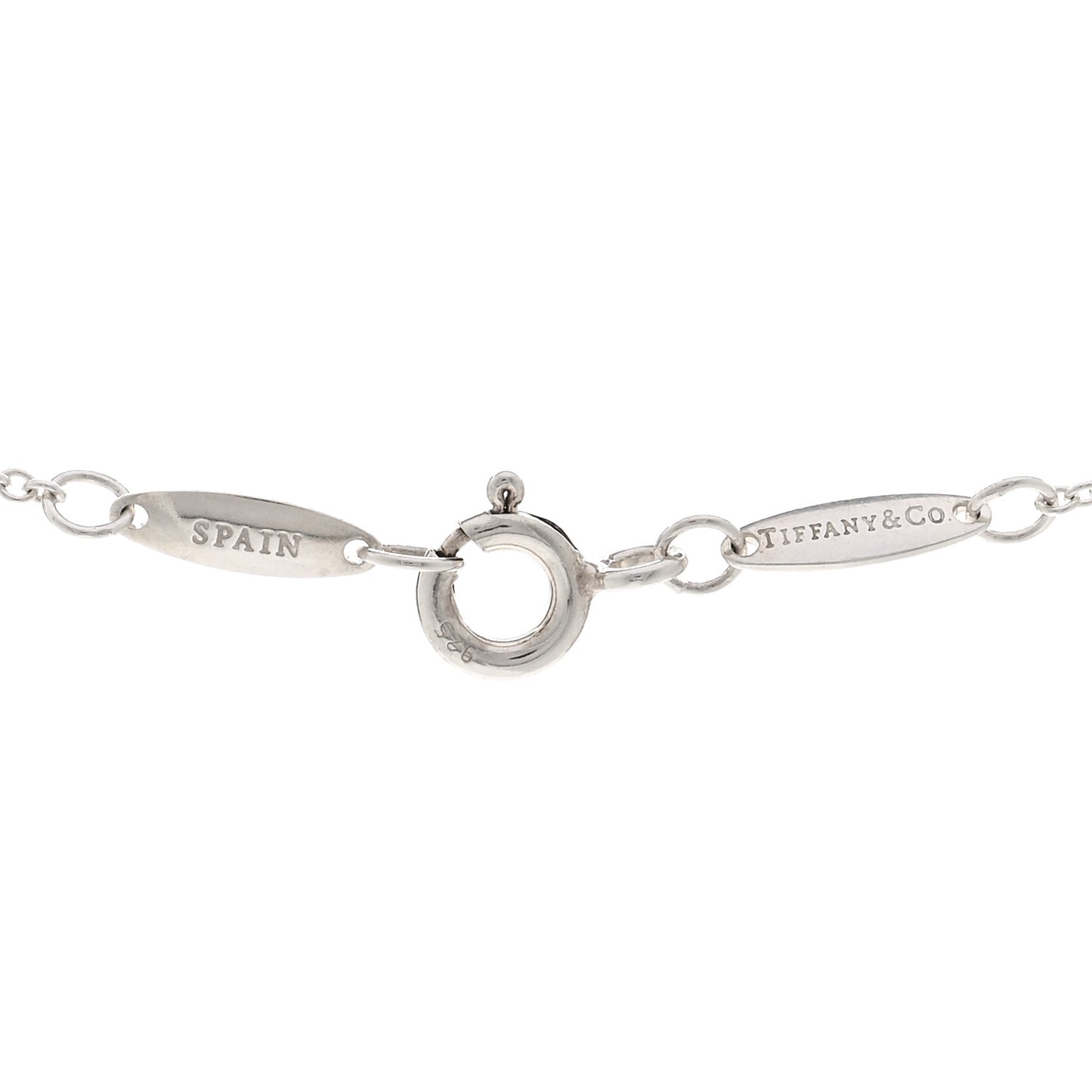Sterling Silver Diamond Elsa Peretti Diamonds by the Yard Y Drop Pendant Necklace