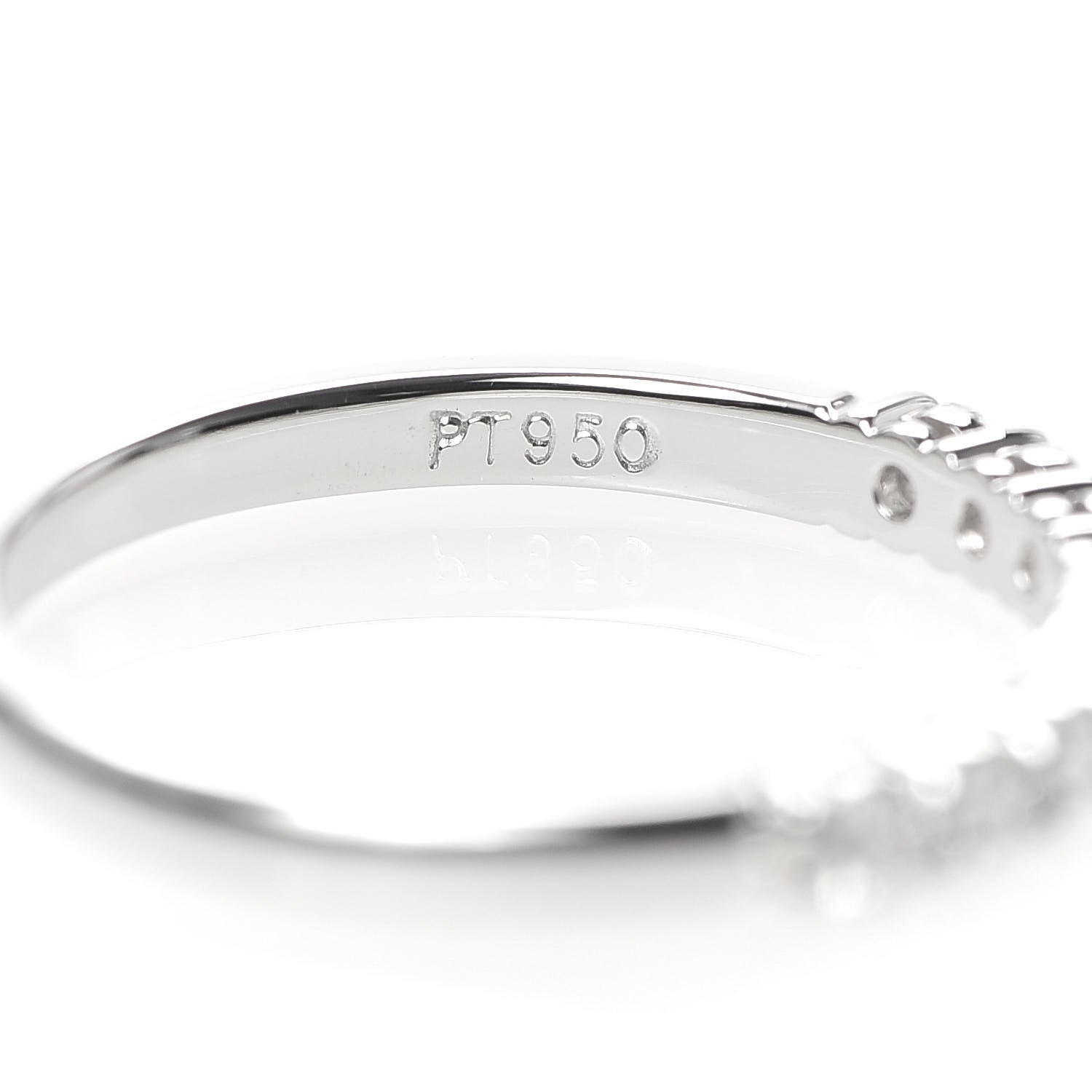 Tiffany Platinum Diamond .27ct 2.2mm Half Circle Embrace Band Ring 50 5.25 5 of 6