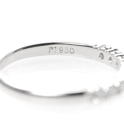 Tiffany Platinum Diamond .27ct 2.2mm Half Circle Embrace Band Ring 50 5.25 5 of 6