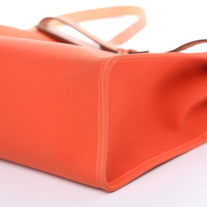 Hermes Vache Hunter Toile Herbag Zip 31 PM Capucine Fauve 8 of 15