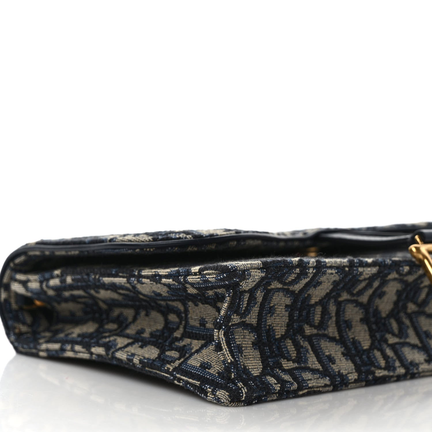 Christian Dior Oblique Saddle Chain Pouch Blue 7 of 9