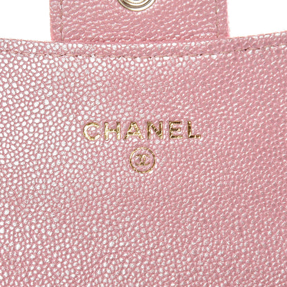 Chanel Iridescent Caviar Quilted Flap Card Holder Rose Pink 6 of 9