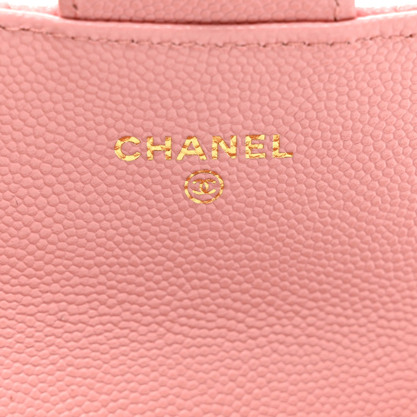 Caviar Quilted Flap Card Holder Wallet Light Pink
