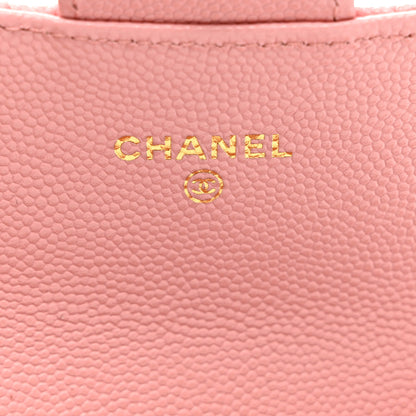 Chanel Caviar Quilted Flap Card Holder Wallet Light Pink 7 of 8