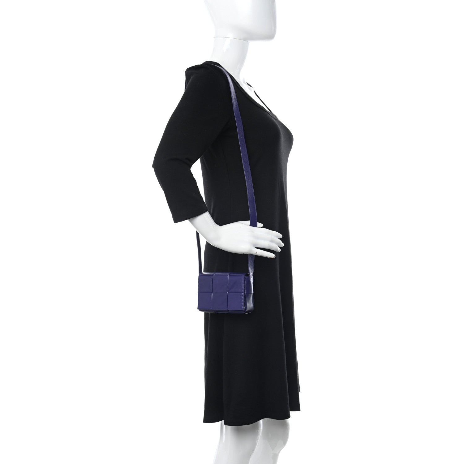 Bottega Veneta Crinkled Lambskin Maxi Intrecciato Extra Mini Cassette Crossbody Bag Unicorn 2 of 7