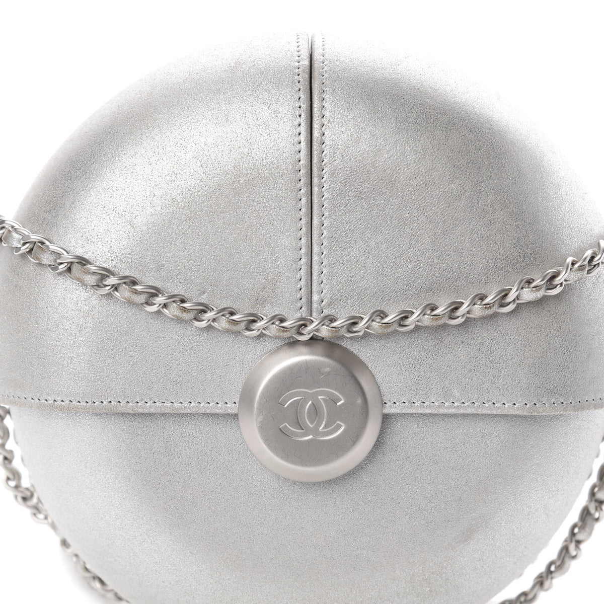 Chanel Metallic Lambskin Evening In the Air Bag Silver 9 of 9