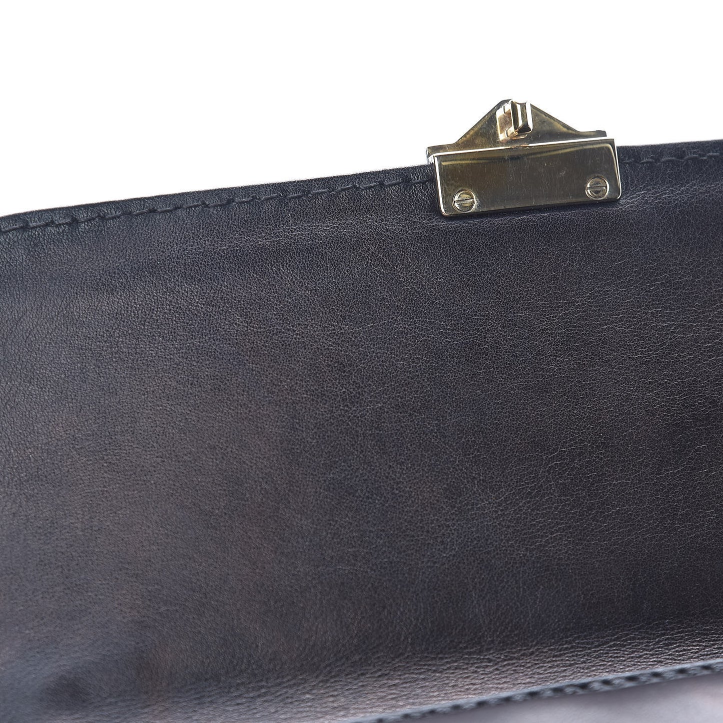 Vitello Medium Glam Lock Rockstud Flap Black