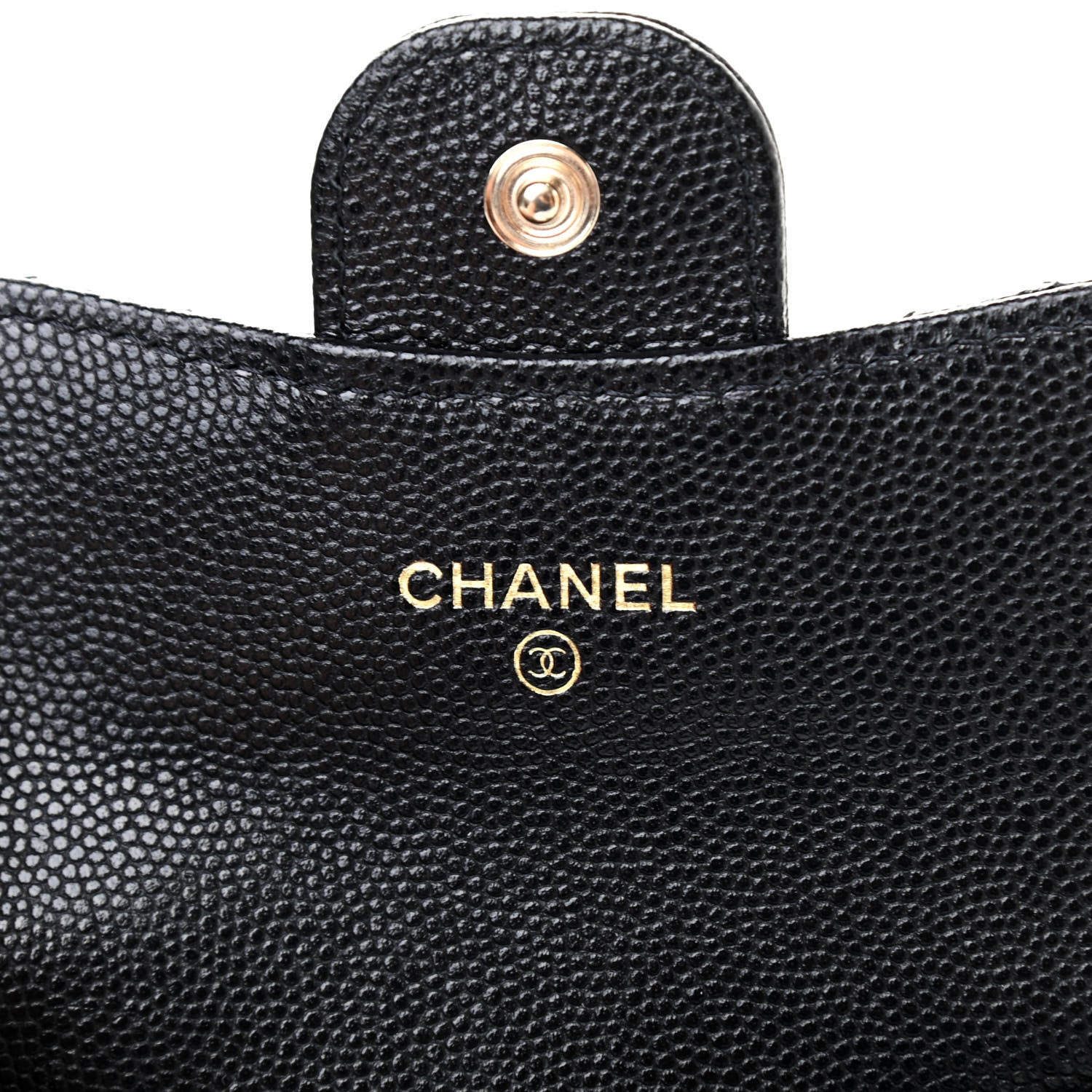 Chanel Caviar Quilted Flap Card Holder Chain Wristlet Black 6 of 8