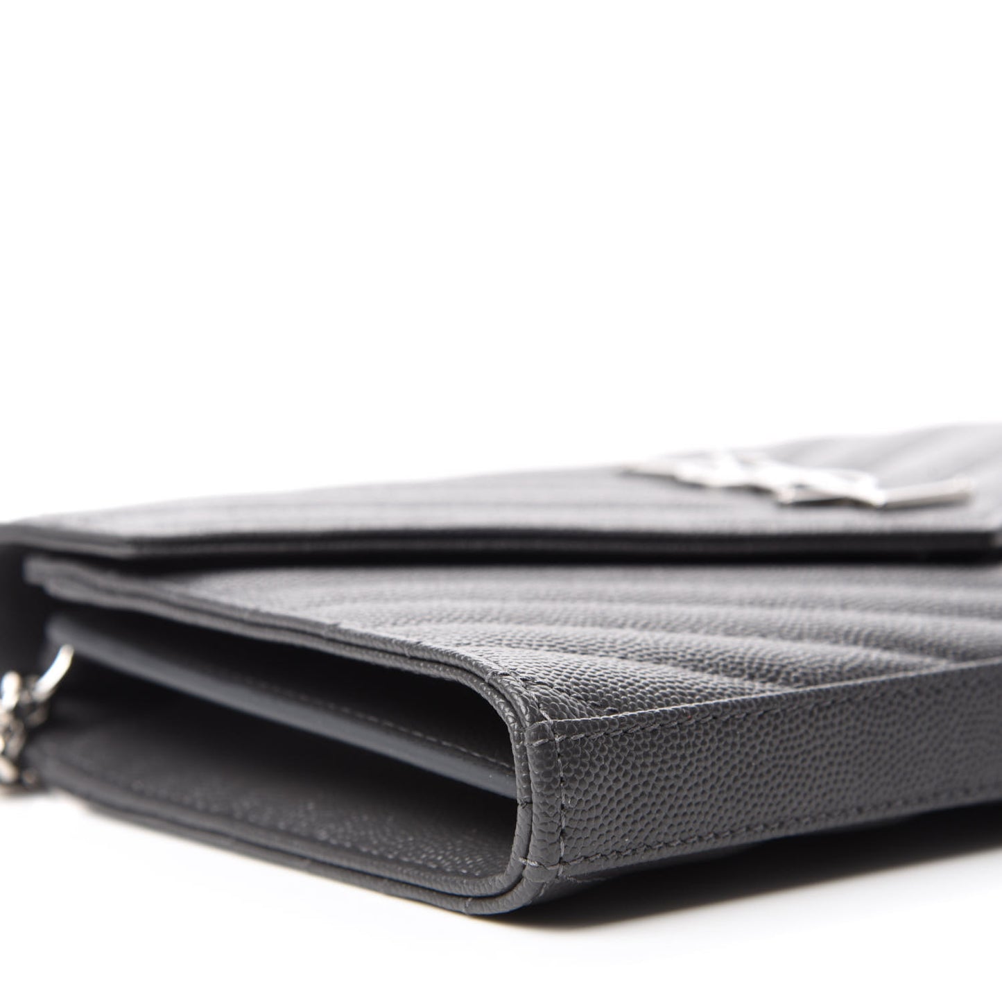 Grain De Poudre Matelasse Chevron Monogram Chain Wallet Storm