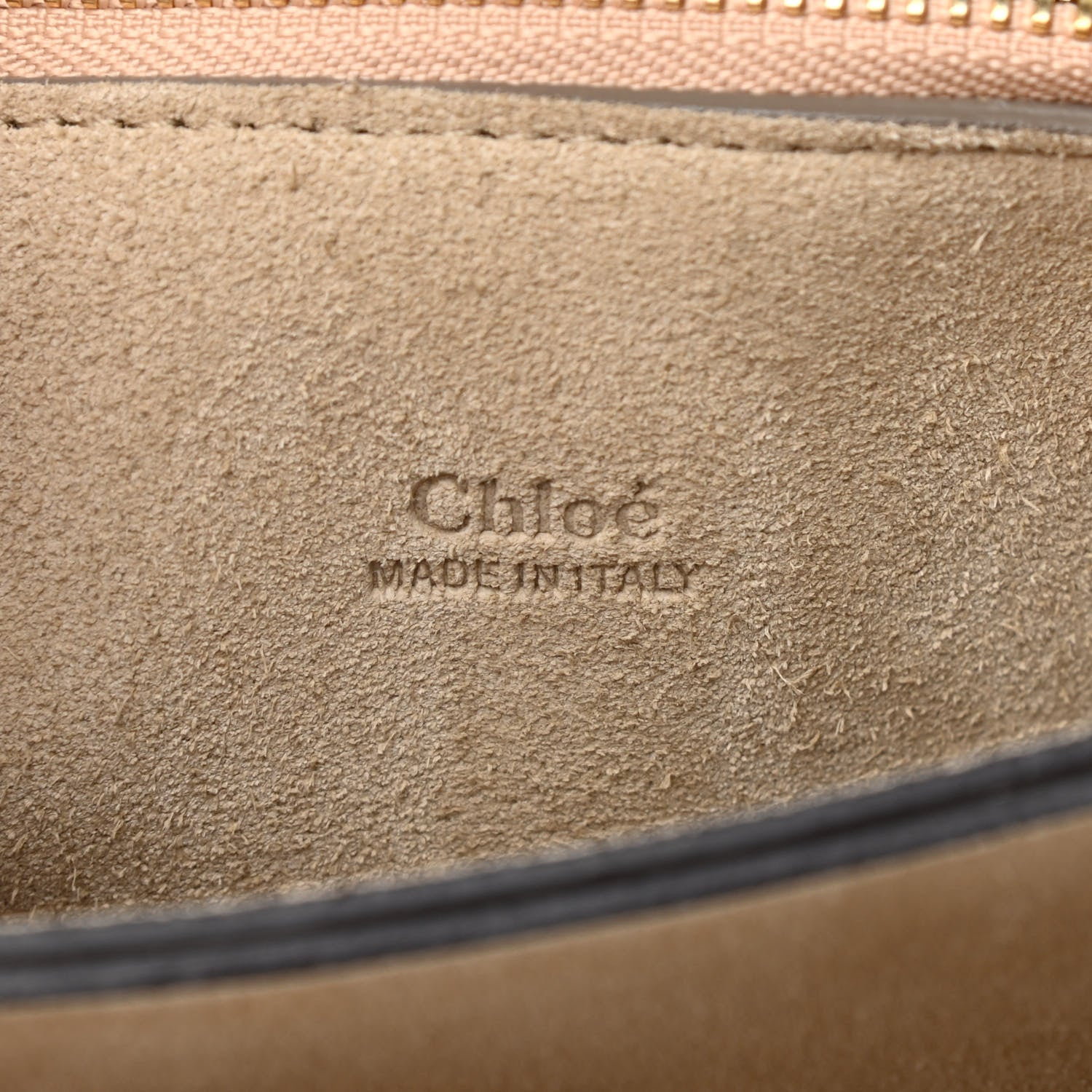 Chloe Calfskin Suede Medium Faye Shoulder Bag Motty Grey 6 of 11