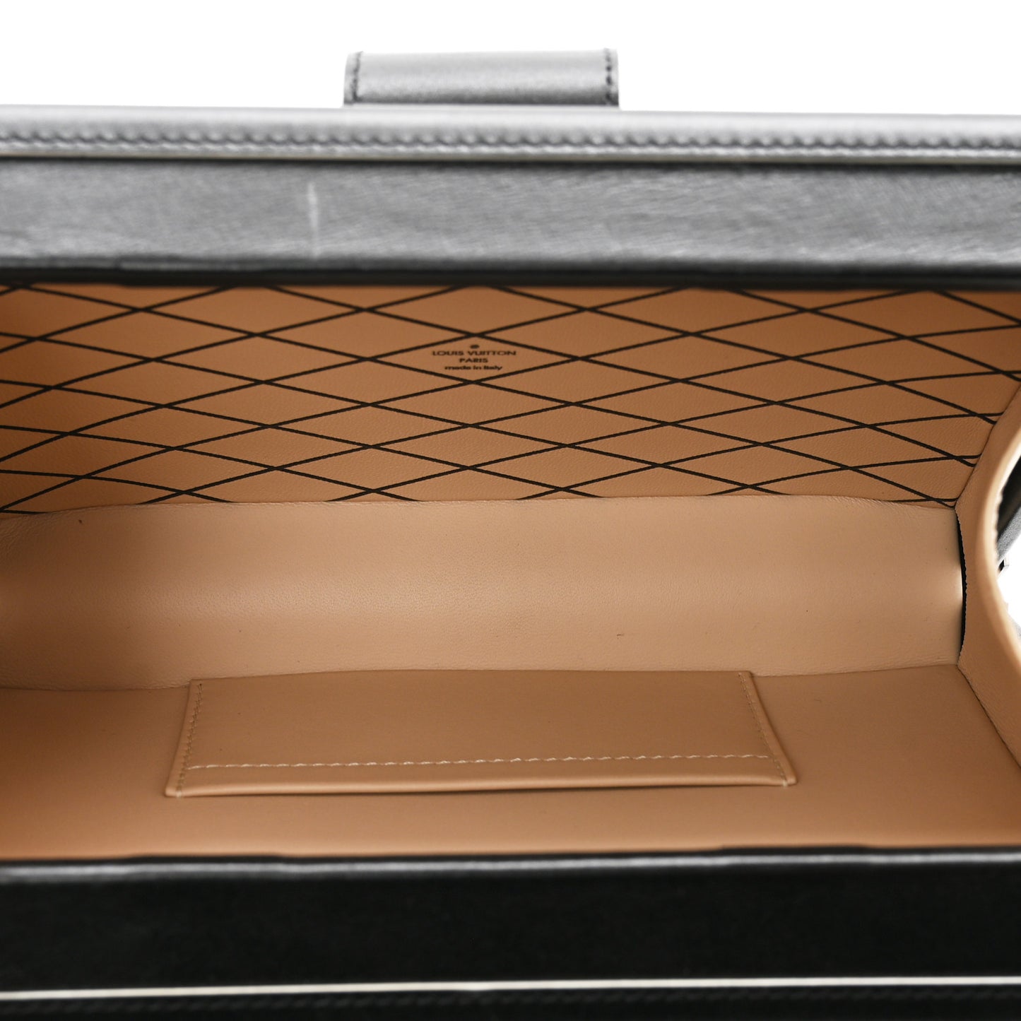 Calfskin Golden Light Petite Malle Black