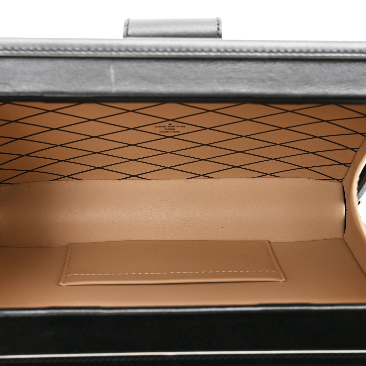 Louis Vuitton Calfskin Golden Light Petite Malle Black 6 of 9