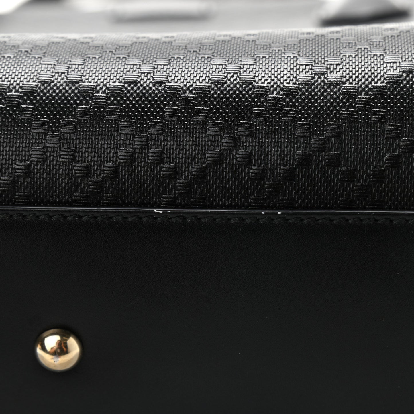 Calfskin Bright Diamante Medium Top Handle Bag Black