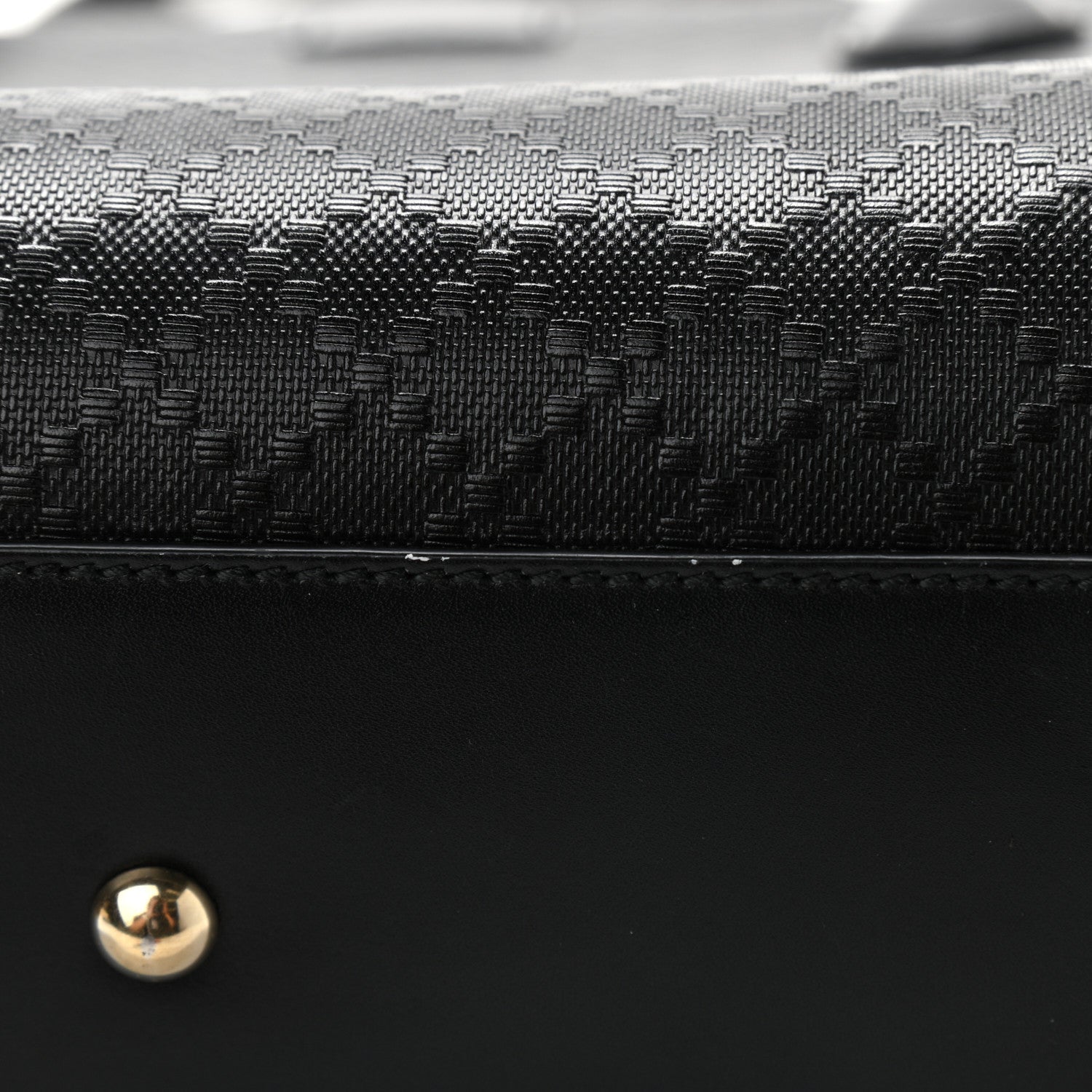 Gucci Calfskin Bright Diamante Medium Top Handle Bag Black 7 of 16