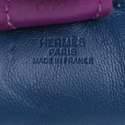 Hermes Milo Lambskin Grigri Rodeo Horse Bag Charm PM Bleu de Malte Kraft Violet 3 of 4