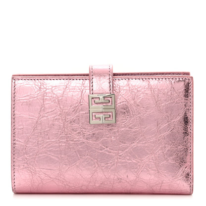 Givenchy Laminated Calfskin 4G Wallet Pink 1 of 10