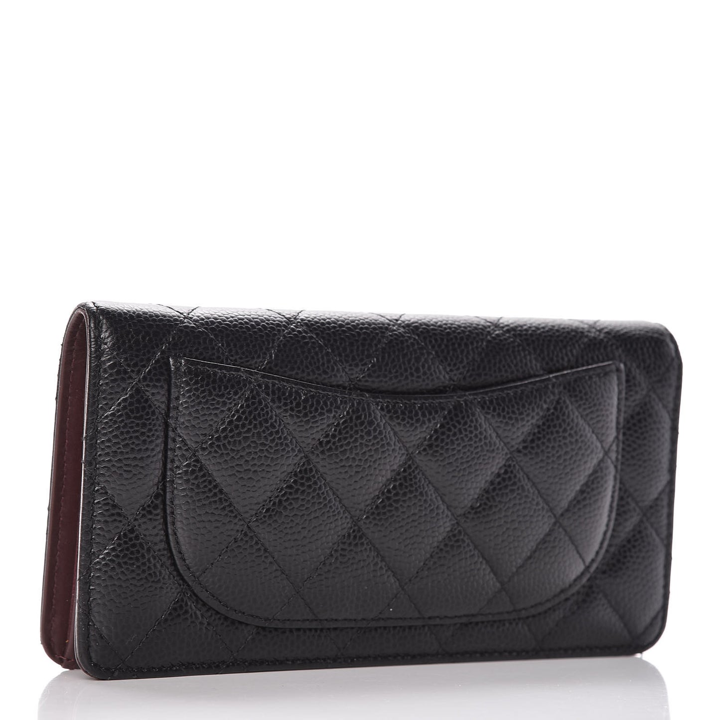 Caviar Quilted Yen Wallet Black