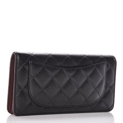 Chanel Caviar Quilted Yen Wallet Black 3 of 11
