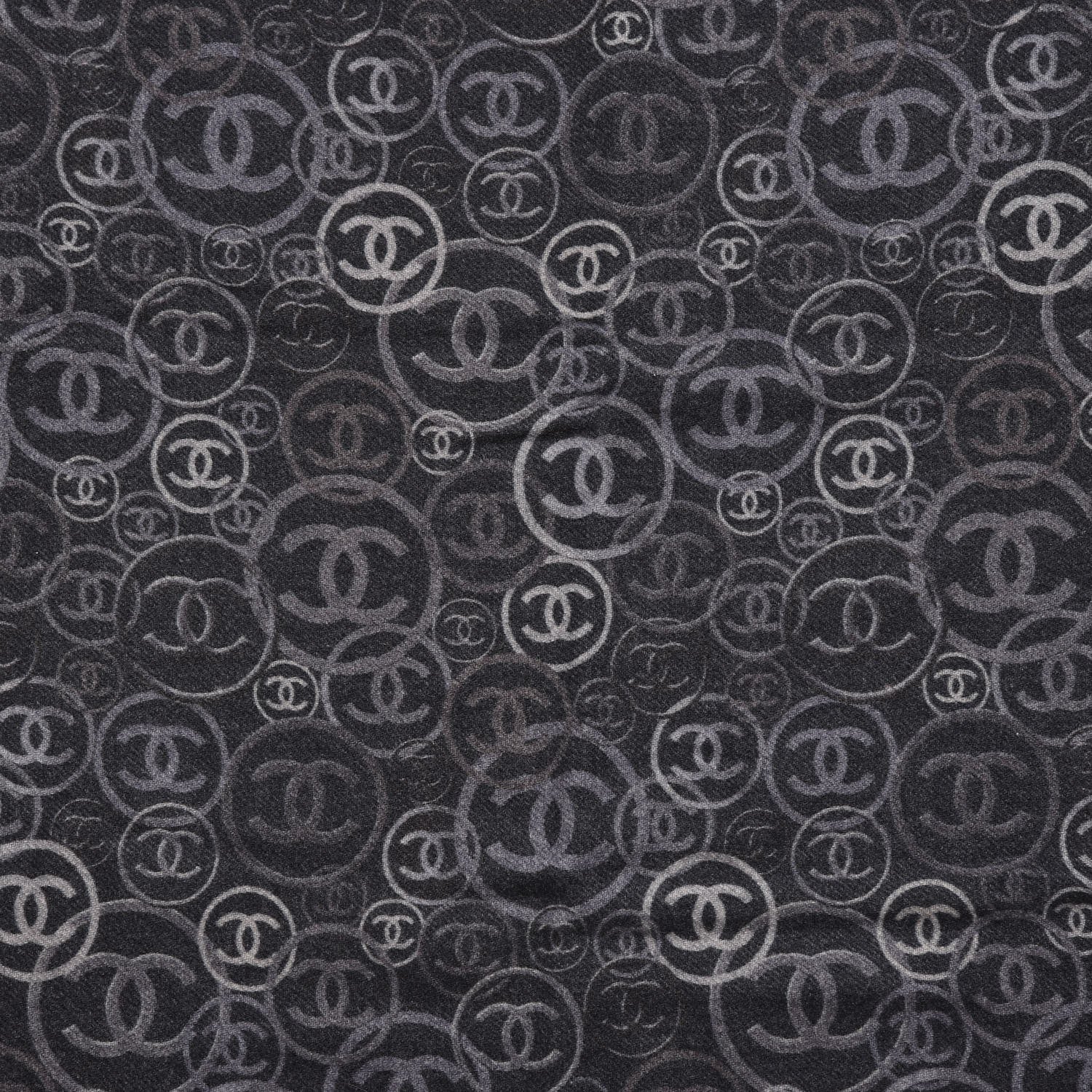 Chanel Cashmere CC Scarf Grey 4 of 6