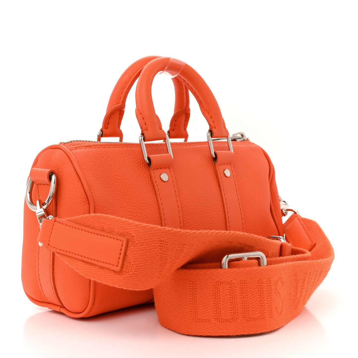 Grained Calfskin Aerogram Keepall XS Orange