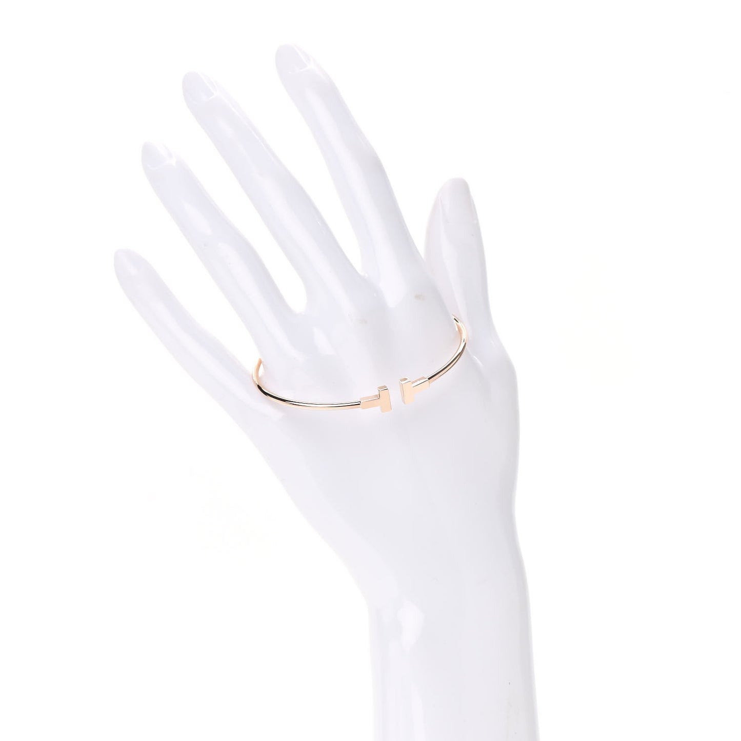 18K Rose Gold Narrow T Wire Bracelet