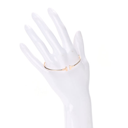 Tiffany 18K Rose Gold Narrow T Wire Bracelet 2 of 5