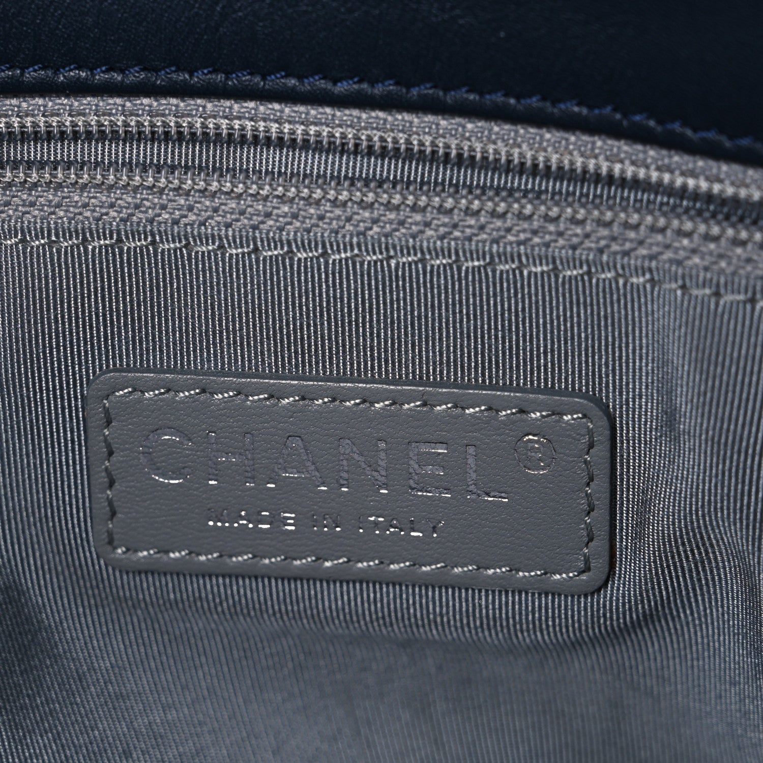 Chanel Calfskin Quilted Coco Pleats Flap Navy Blue 6 of 10