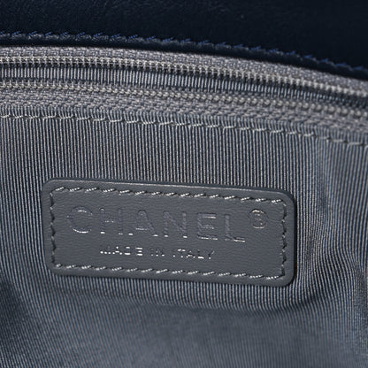 Chanel Calfskin Quilted Coco Pleats Flap Navy Blue 6 of 10