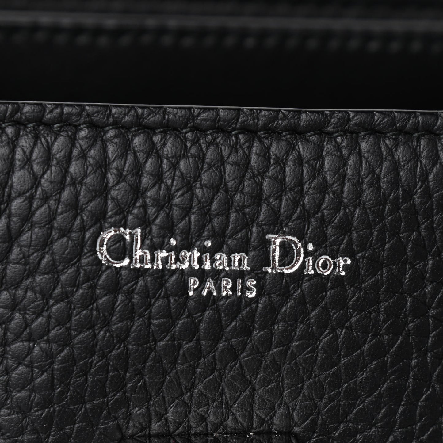 Grained Calfskin Medium Diorever Flap Black