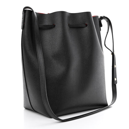 Mansur Gavriel Saffiano Bucket Bag Black Flamma 3 of 15