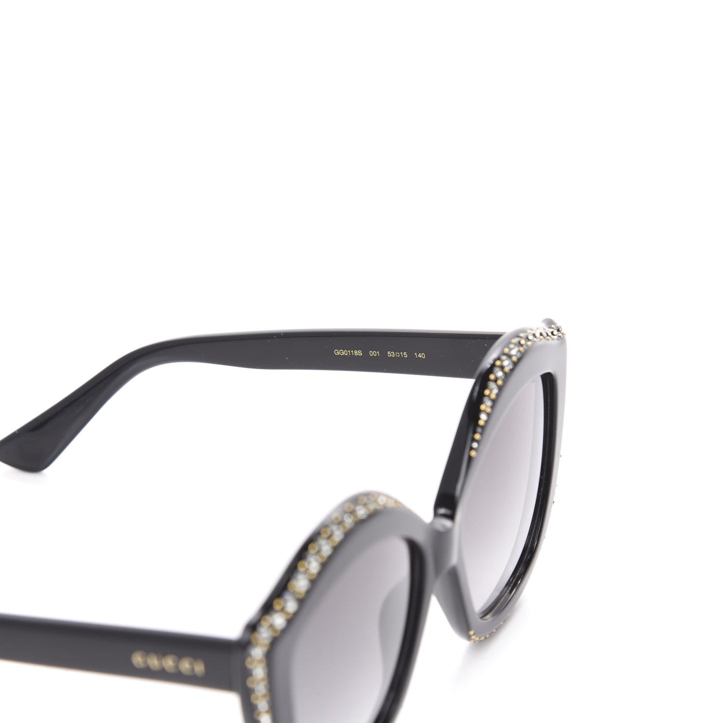 Crystal Cat Eye GG0118S Sunglasses Black