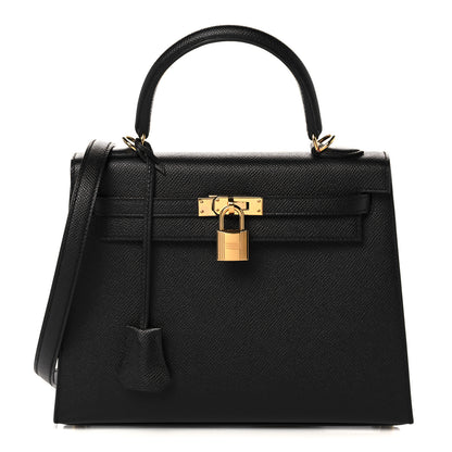 Hermes Epsom Kelly Sellier 25 Black 1 of 38