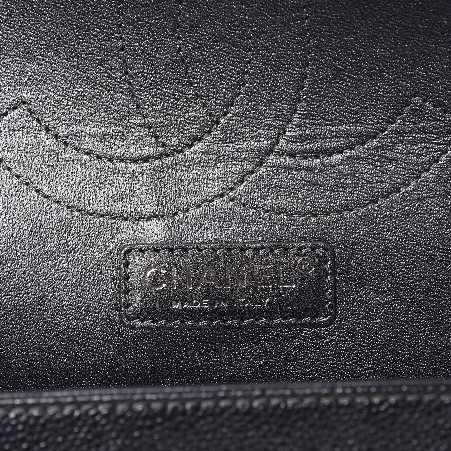 Metallic Caviar Quilted Jumbo Double Flap Dark Grey