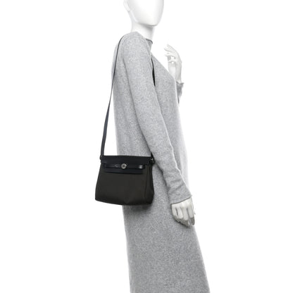 Hermes Military Toile Vache Hunter Herbag Zip Retourne 20 Vert De Gris Black 2 of 11