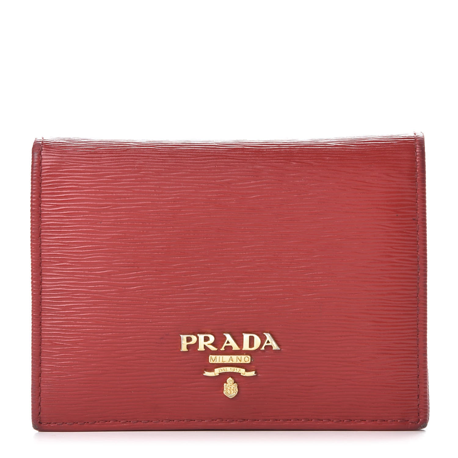 Prada Vitello Move Bi-Fold Wallet Fuoco 1 of 8