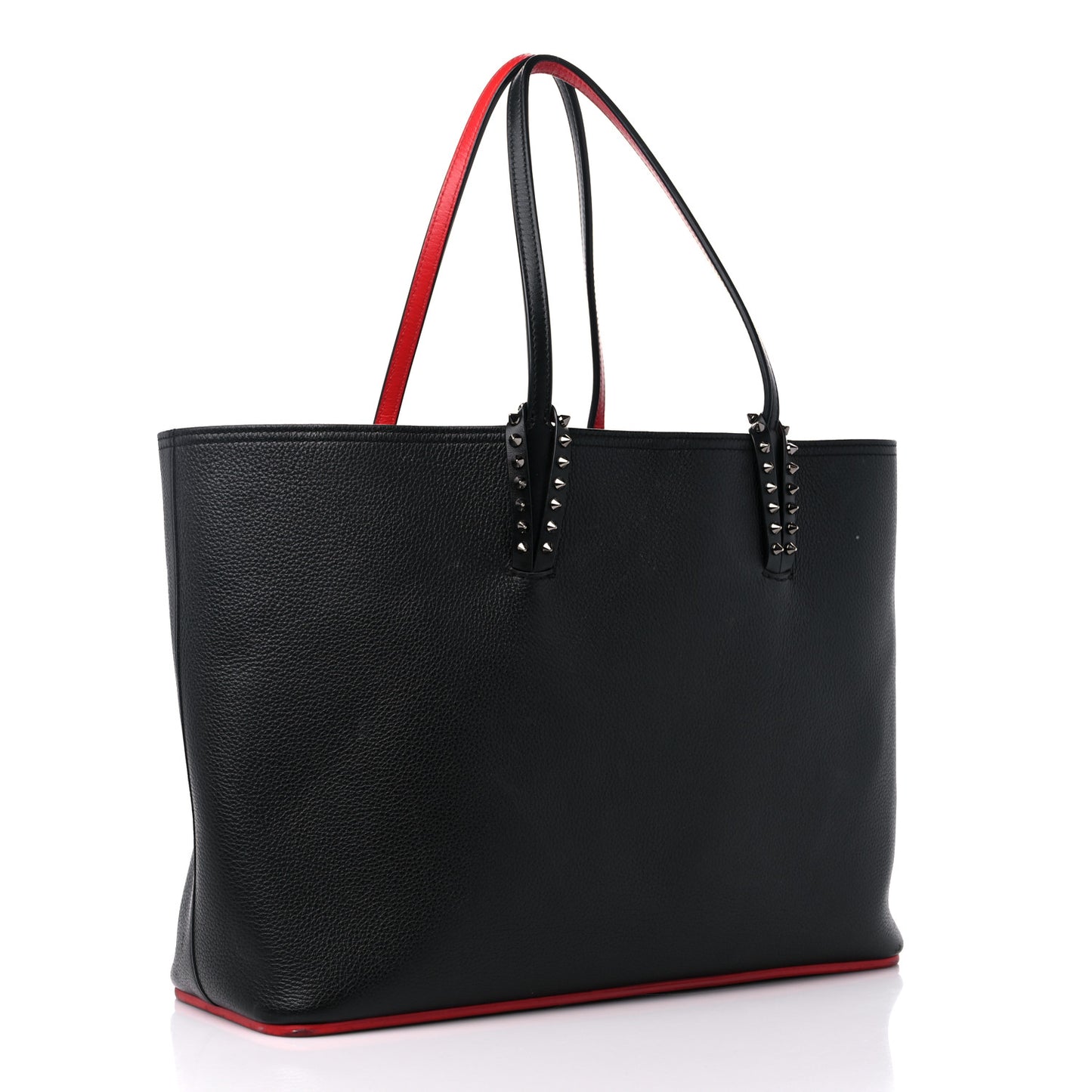 Calfskin Spikes East West Cabata Tote Black