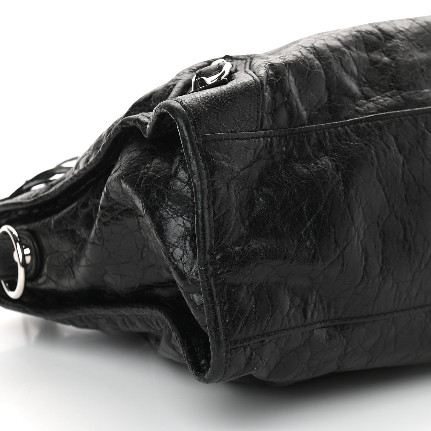 Agneau Classic Silver Hardware City Black