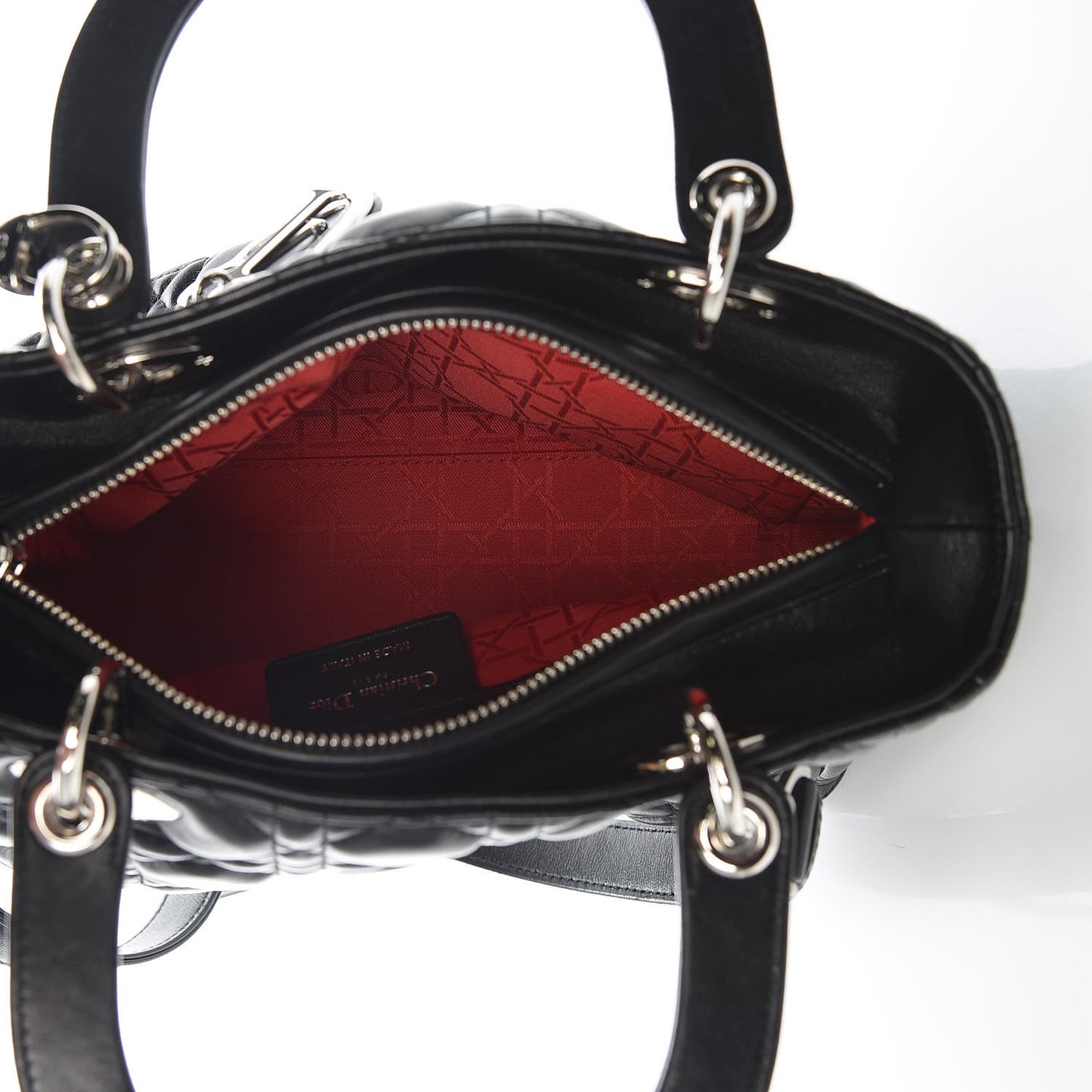 Lambskin Cannage Medium Lady Dior Black