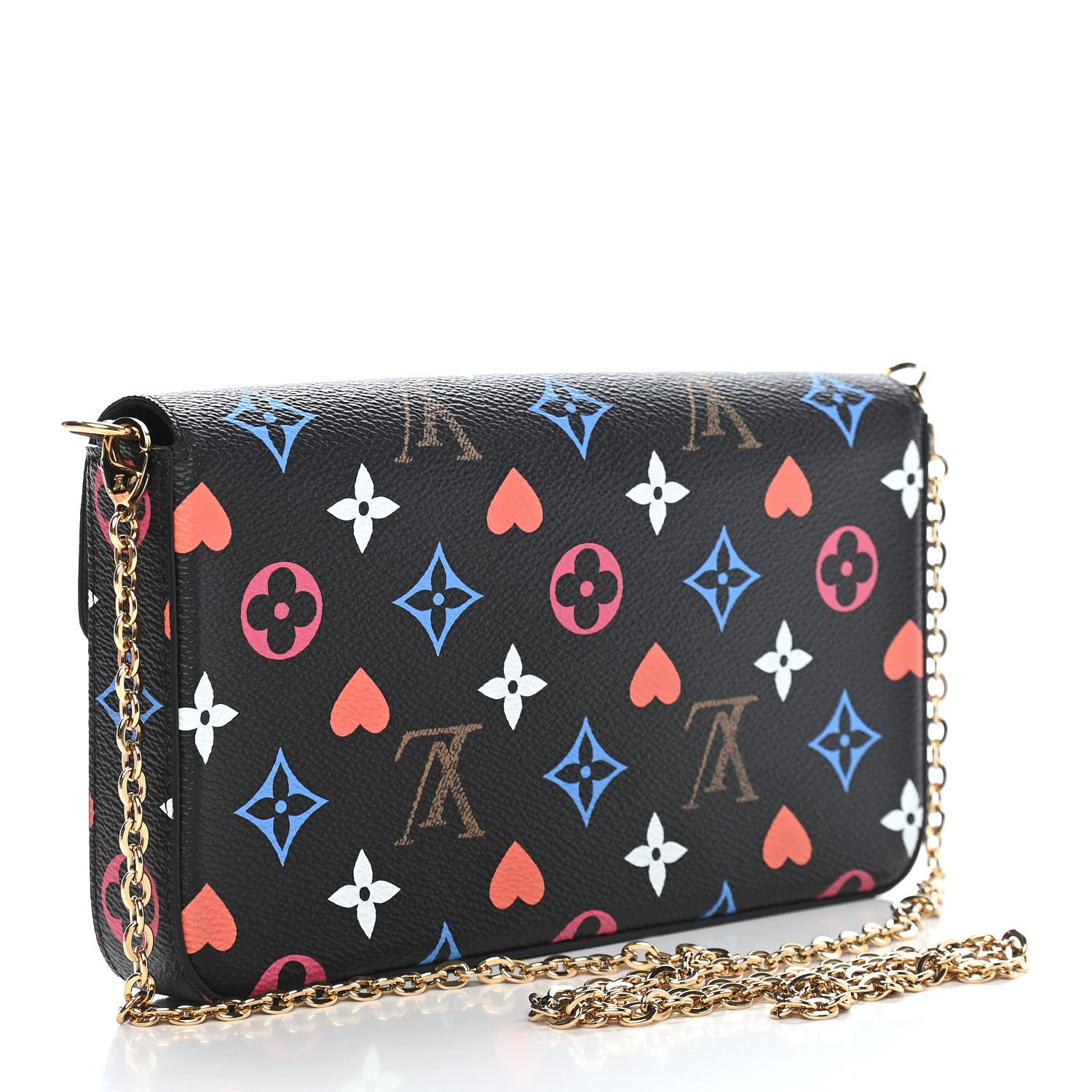 Louis Vuitton Game On Felicie Chain Wallet Black 3 of 9