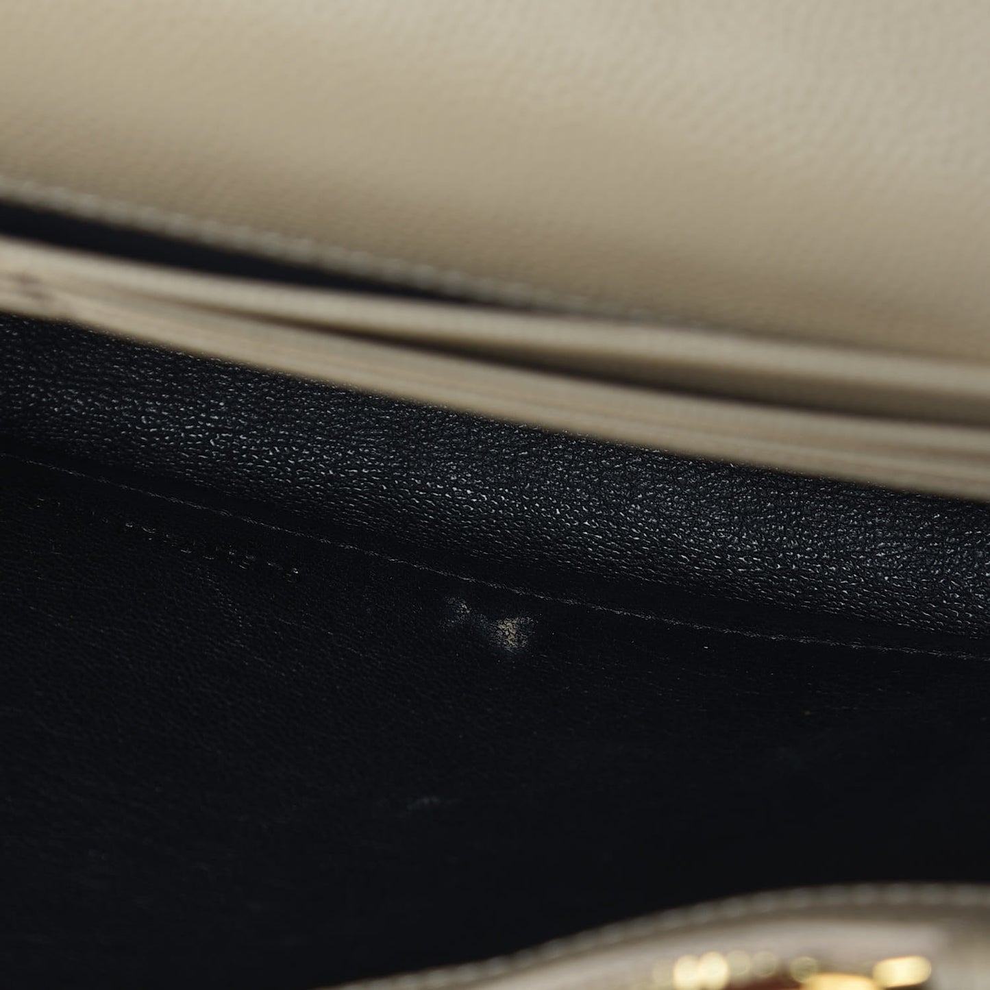 Grain De Poudre Matelasse Chevron Monogram Chain Wallet Nude Powder