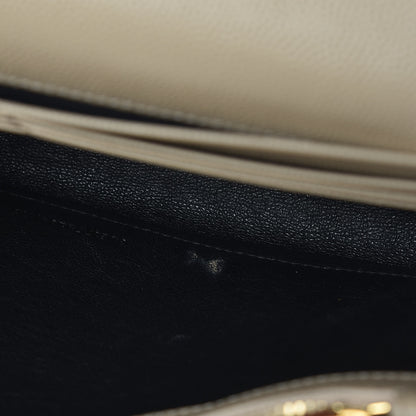 Saint Laurent Grain De Poudre Matelasse Chevron Monogram Chain Wallet Nude Powder 8 of 11