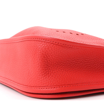 Hermes Taurillon Clemence EVELYNE III GM Rouge de Coeur 10 of 11