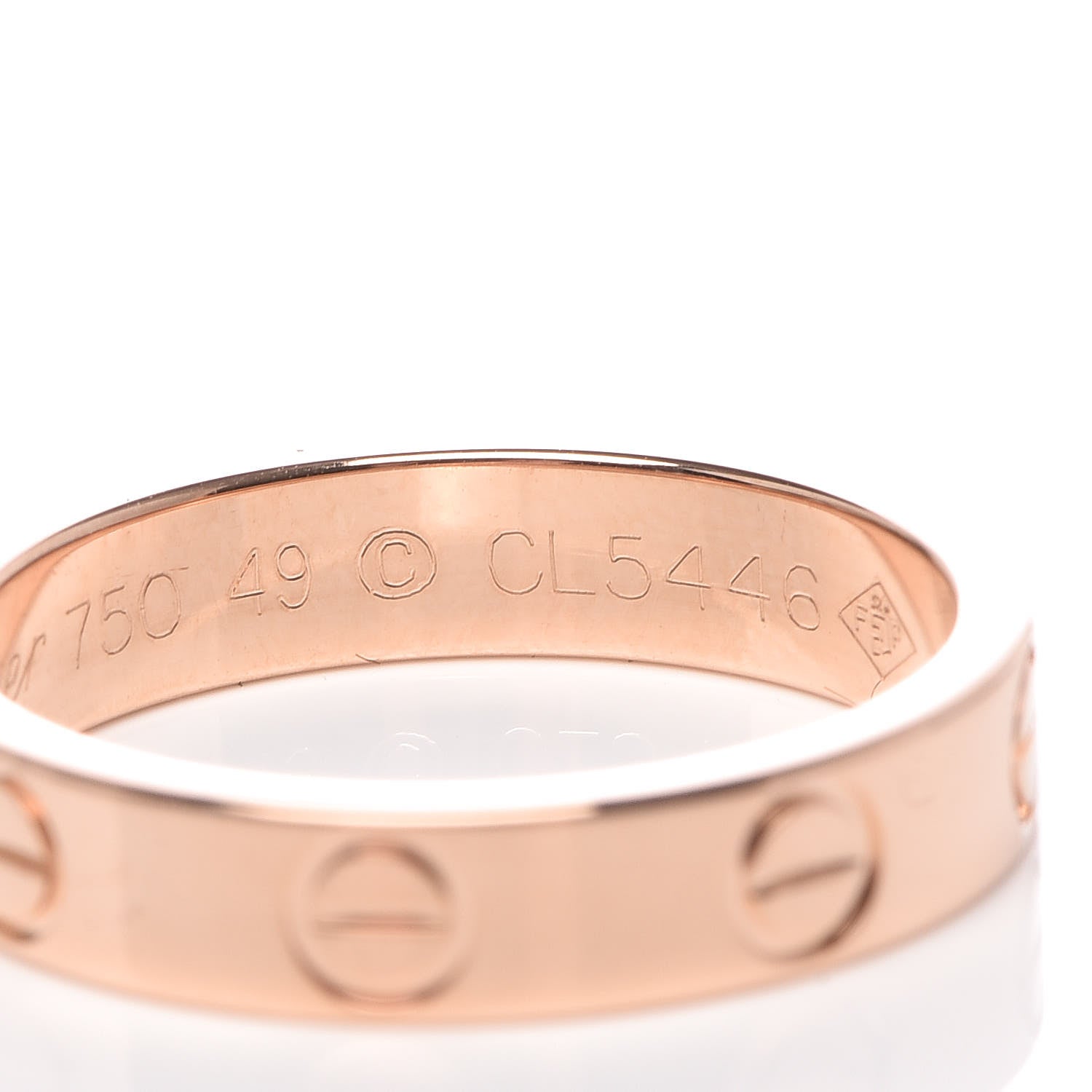 Cartier 18K Pink Gold 3.5mm LOVE Wedding Band Ring 49 5 5 of 6