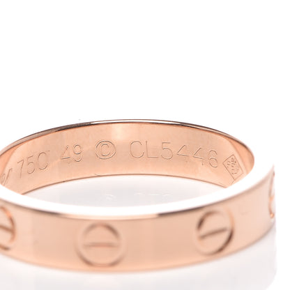 Cartier 18K Pink Gold 3.5mm LOVE Wedding Band Ring 49 5 5 of 6