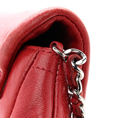 Chanel Lambskin Half Moon Wallet On Chain WOC Red 13 of 16