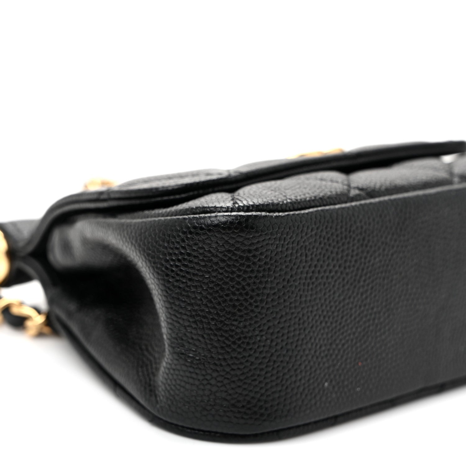 Chanel Caviar Quilted Mini Bar Flap Clutch With Chain Black 10 of 11