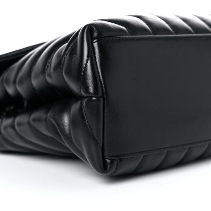 Saint Laurent Calfskin Y Quilted Monogram Medium Loulou Chain Satchel Black 8 of 20