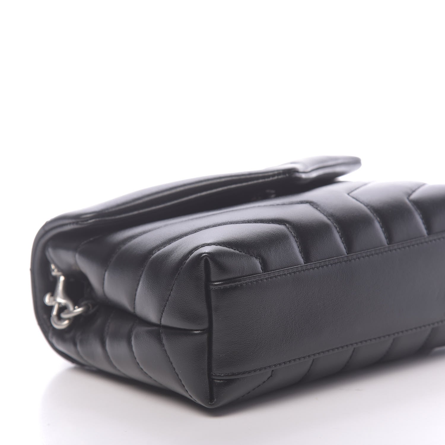 Saint Laurent Calfskin Y Quilted Monogram Toy Loulou Crossbody Bag Black 7 of 10