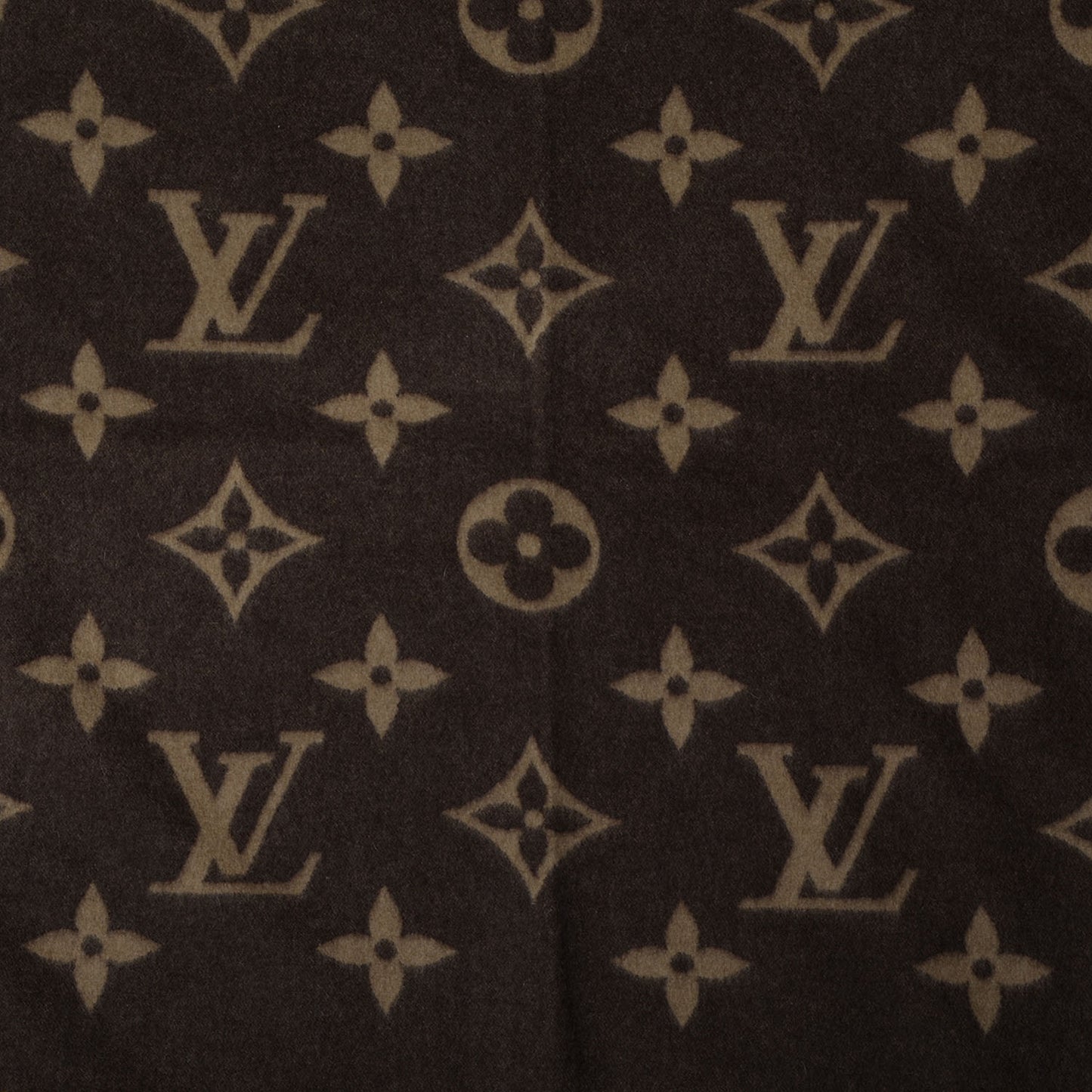 Lambswool Angora Monogram Blanket Marron